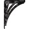 Ekena Millwork Nevio Wrought Iron Bracket, (Triple center brace), Antiqued Warm Silver 2"W x 7 1/2"D x 10"H BKTM02X07X10TNEAWS - alternate 4